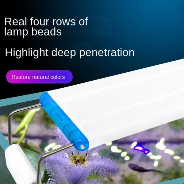 Iluminações 8 // 12/16/24/24/30 W LED Luzes de aquário Azul Branco / três cores Mudança de água Grama Luzes de paisagismo Luzes de suporte para tanque de peixes