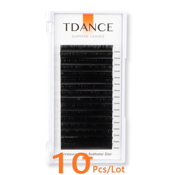 Tdance 10caselot single ciglia estensione forniture false estensioni di visone professionale ciglia russe 240318