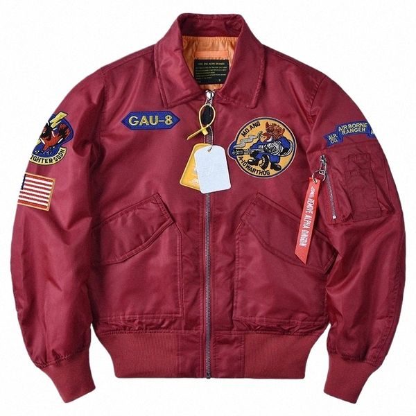 nova Alpha Martin Primavera Outono Fi Flight Pilot Jacket Exército Militar Tático Jaqueta GAU-8 Solto Casacos de Beisebol dos homens 47y6 #