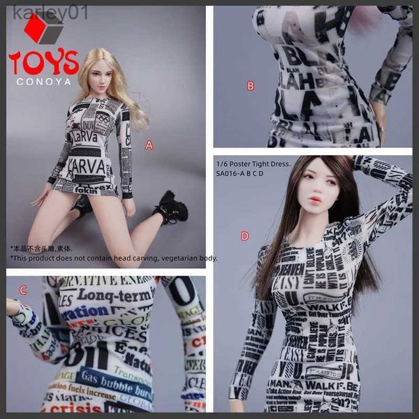 Anime Manga SA Toys SA016 1/6 Soldato femminile Poster personalizzato sexy Abiti stretti a maniche lunghe Modello Fit 12 pollici Action Figure Body yq240325