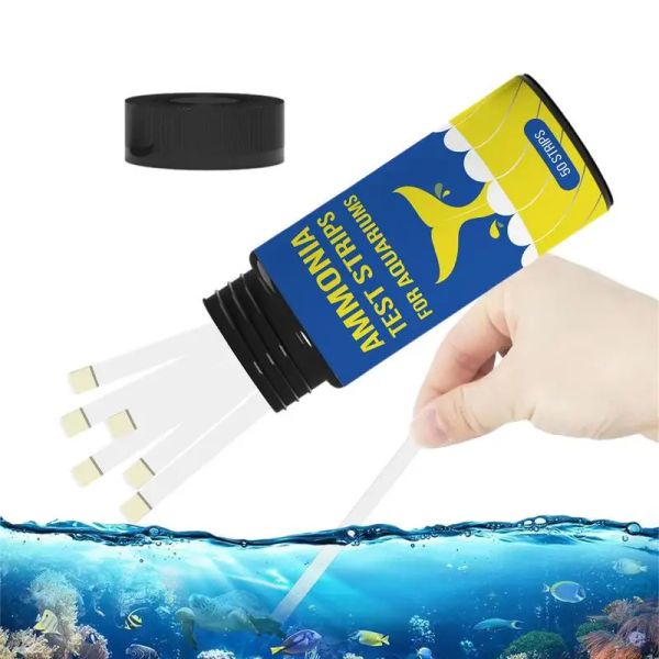 Testen des Wassertest-Kits, Aquarium-Wassertest-Kit, Teich-Ammoniak-Teststreifen für Ammoniak. Ammoniak-Testkit für Aquarien hilft, Fische zu halten