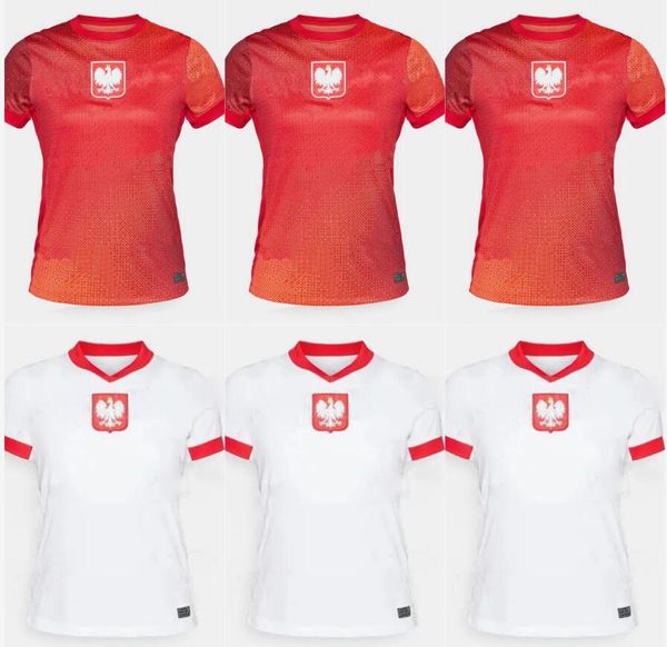 Polônia 2024 Camisas de futebol MEN KIT KIT Polonia 2025 ZIELINSKI MILIK ZALEWSKI SZYMANSKI Polonês camisa de futebol Polen uniforme menino 24 25 Pologne BEDNAREK