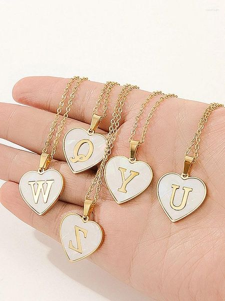 Collane con ciondolo Stile Collana con lettera A-Z Squisito banchetto Moda Gioielli Colore oro Argento Regalo di compleanno Commercio all'ingrosso