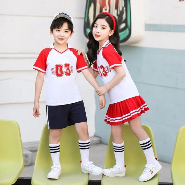 Set di abbigliamento Set di abbigliamento sportivo per bambini in stile college britannico Uniformi scolastiche Abbigliamento per bambini Tute per la scuola materna