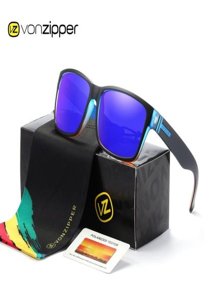 Nuovi arrivati Occhiali da sole sportivi da uomo Montatura quadrata Marchio originale VZ Vonzipper Occhiali da sole polarizzati Occhiali da pesca per feste UV400 9 Co3647945