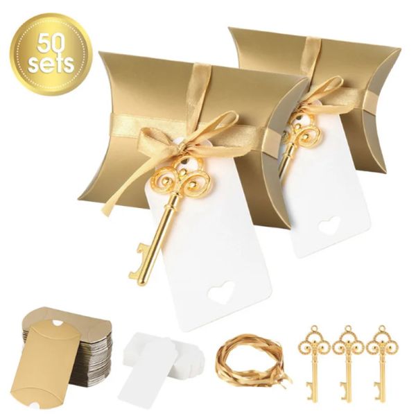 Apribottiglie 25/50 pezzi contenitore di caramelle apribottiglie chiave apribottiglie bomboniere regalo per feste di matrimonio feste per bambini regali di Natale