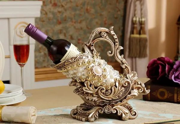 Suporte de vinho tinto estilo europeu, decorações de armário para sala de estar, criativo, doméstico, garrafa de vidro, rack de armazenamento, ferramentas de bar 240315