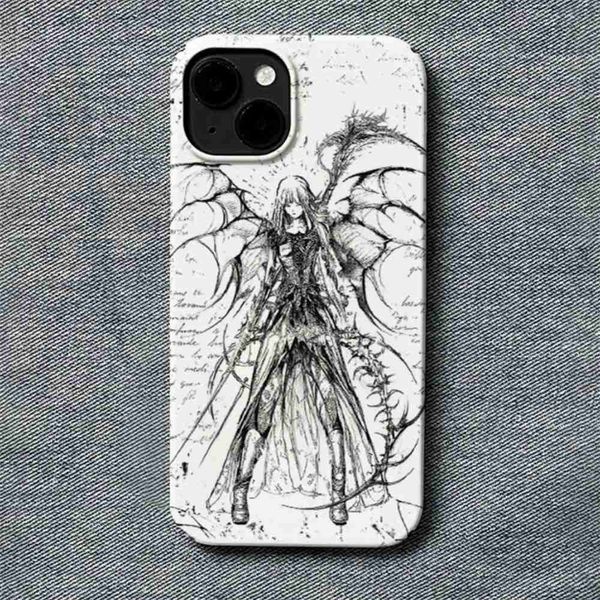 Custodie per cellulari Retro Punk Angel Custodia per telefono divertente e divertente per iPhone 15 14 13 Pro Max 11 12 Mini XR XS Max 7 8 Plus Elegante custodia morbida antiurto H240326