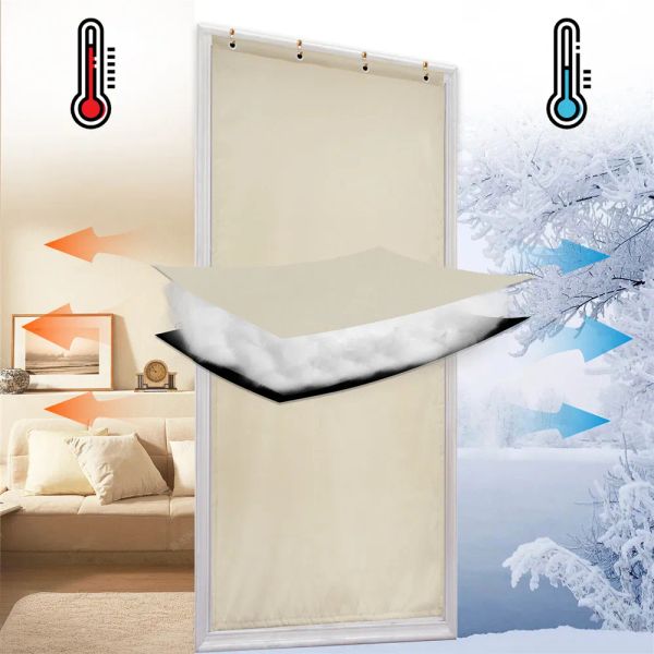 Cortinas domésticas inverno quente porta cortina isolamento térmico divisória à prova de vento isolamento acústico porta cortina tamanho personalizado