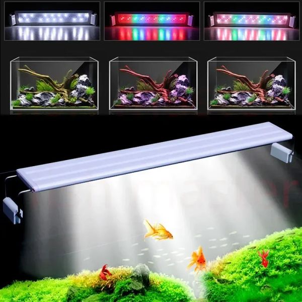 Illuminazione Piante Luci crescenti Luci per acquario Piccole luci a clip Accessori per l'irradiazione dell'acquario Lampada decorativa a luce LED