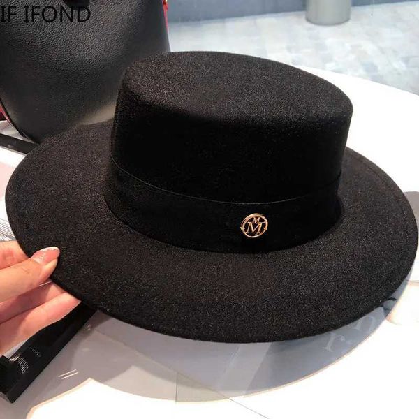 Geniş Memlu Şapkalar Kova Şapkaları Fedora Kadınlar Düz Üst Moda Zarif Bowling Elbise Şapka Kilisesi Düğün Şerit Band Şapka Erkek Kuşak Caz Şapkası J240325