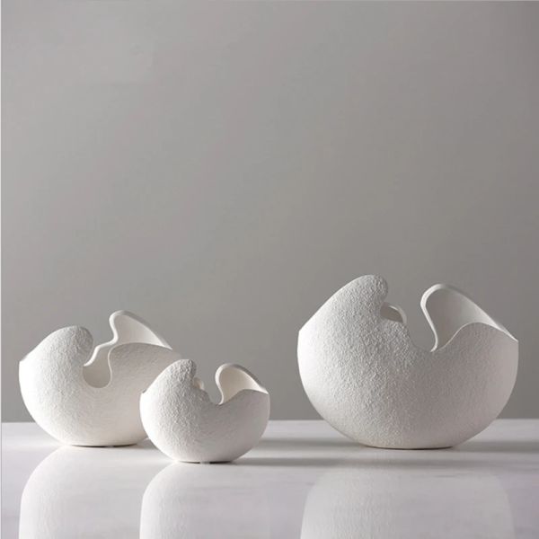 Vasos Venda Direta Chinês Jingdezhen Vaso de Porcelana Criatividade Estilo Moderno Vasos de Cerâmica Branca para Casamento Decoração de Casa Presente 5