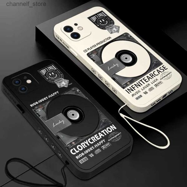 Casos de telefone celular Hot Retro CD Record Phone Case para Samsung Galaxy S24 S23 S22 S21 S20 Ultra Plus FE S10 S9 S10E Nota 20 Ultra 10 9 Plus CoverY240325