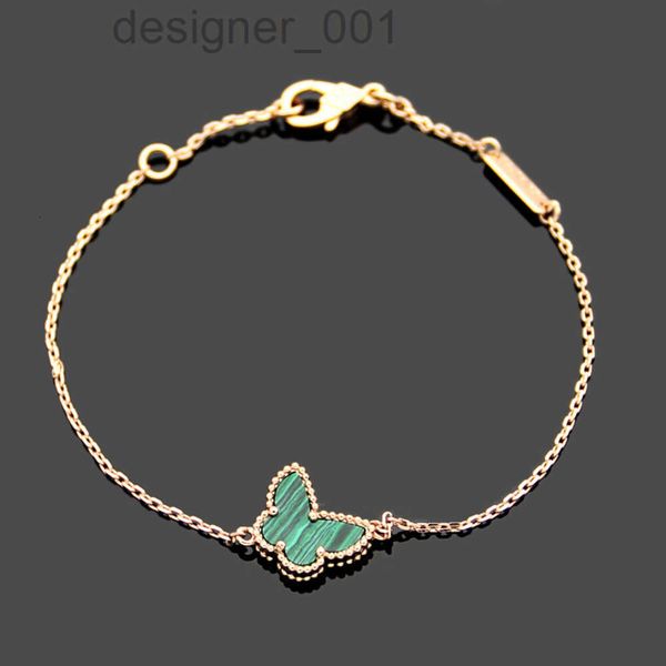 Braccialetti di fascino designer gioielli di lusso vc a quattro foglie trifoglio mini guscio colorato bracciale farfalla agata con fibbia diamante 18k oro 925 k6wl d'argento