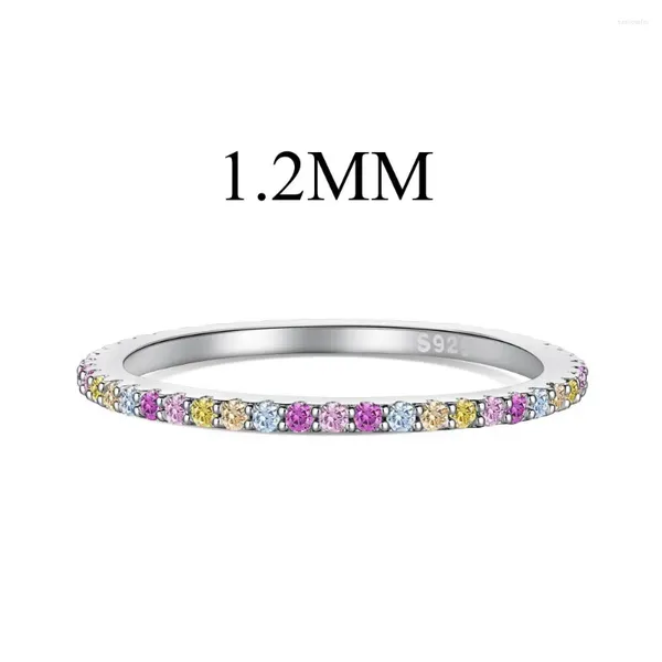 Anéis de cluster Japonês e coreano luz luxo s925 anel de prata esterlina com zircão colorido de alta qualidade incrustado charme artesanal fino