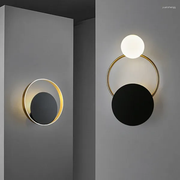 Lâmpadas de parede Nordic LED Lâmpada Home Decor Adesivos Design para Penteadeira Cabeceira Sconce Banheiro Espelho Luz Interior Lightin