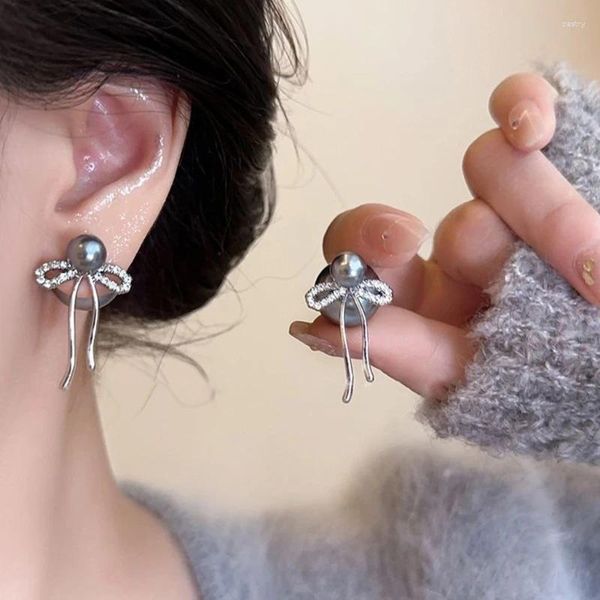 Brincos de pino Bowknot Ear Cuffs Anéis Acessório Adorno Elegante Studs Joias Presente