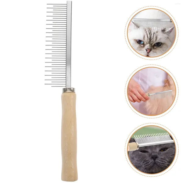 Pettine per abbigliamento per cani e gatti Pettine per animali compatto Pettini per capelli compatti per legno resistente all'usura