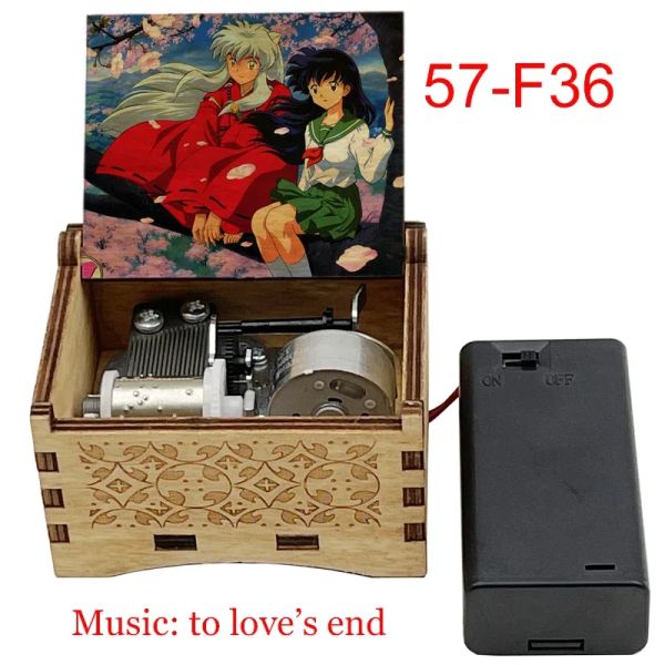 Scatole alimentate a batteria Inuyasha to Love End You Are My Sunshine Carillon in legno per amici, festa di Natale, regalo di Capodanno