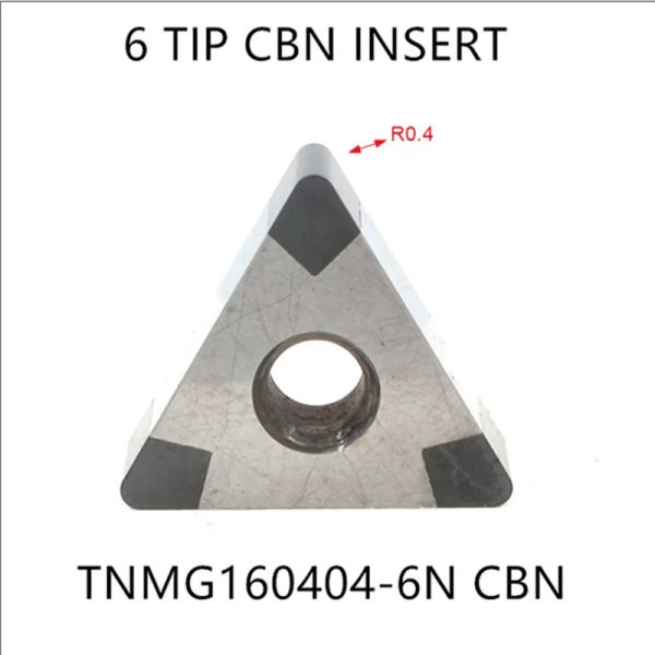 Draaigereedschap Tnmg160404 Inserção CBN sólida tnga160404 Lâmina de ferramenta de torneamento externo PCBN Material de metal duro Processamento de aço Ferramenta de perfuração CNC