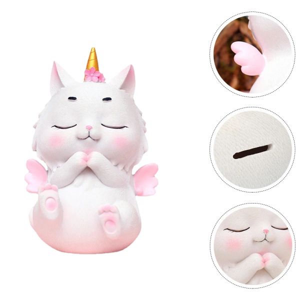 Caixas Kitten Piggy Bank Unicorn Saving de desenho animado Pote de aniversário Presente de aniversário usado Bancos de moedas Jarres dinheiro da sala de jantar decoração