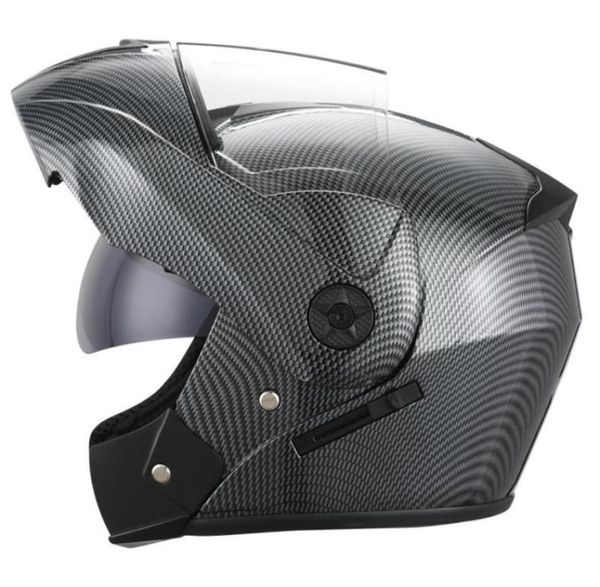 Caschi moto 2021 Doppia visiera Lente Flip Up Motocross Racing Casco Moto Casco modulare in carbonio Casco sicuro Moto34669582811108