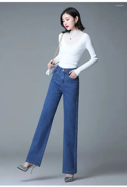 Frauen Jeans Frühling Und Herbst Mode Lässig Lose Baumwolle Plus Größe Marke Weibliche Frauen Mädchen Hohe Taille Stretch Gerade