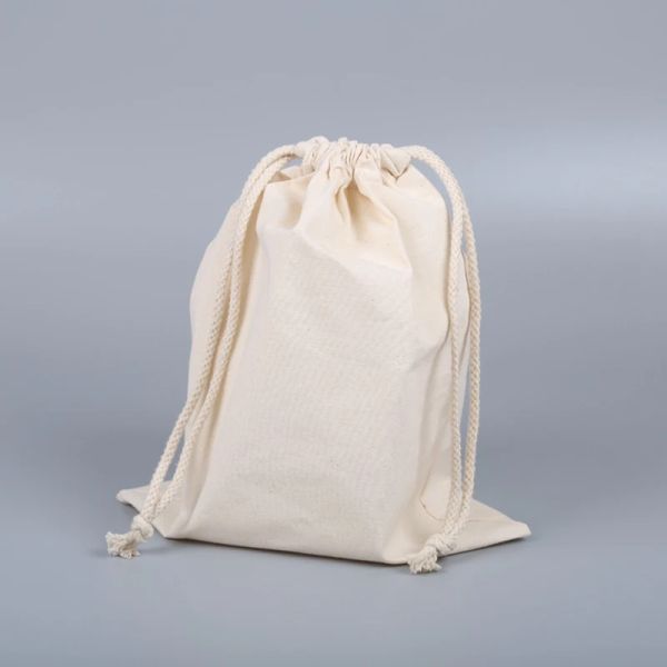 Sacos de armazenamento de algodão de grande capacidade de caligrafia 130g com cordão presente de natal pacote de doces de casamento bolsa reutilizável saco de pó de musselina grande