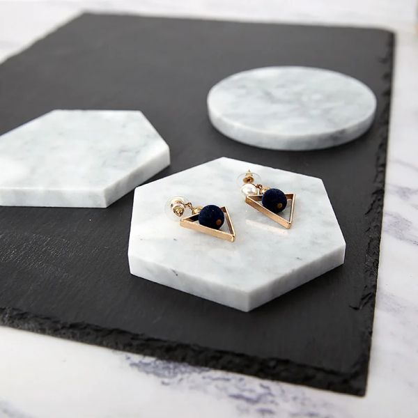 2024 Creative Luxury Marble Ceramic Coaster Drink Bere