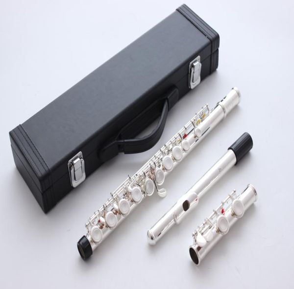 YFL471 FLUTE PROFISSIONAL CUPRONICKEL Abertura C Chave 16 Fluções de prata Flauta instrumentos musicais com estojo e accesso2300693