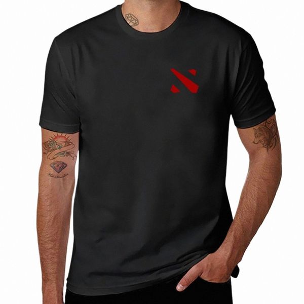 dota 2 Left Crest Logo T-Shirt de secagem rápida Roupas estéticas tops roupas masculinas f41M #
