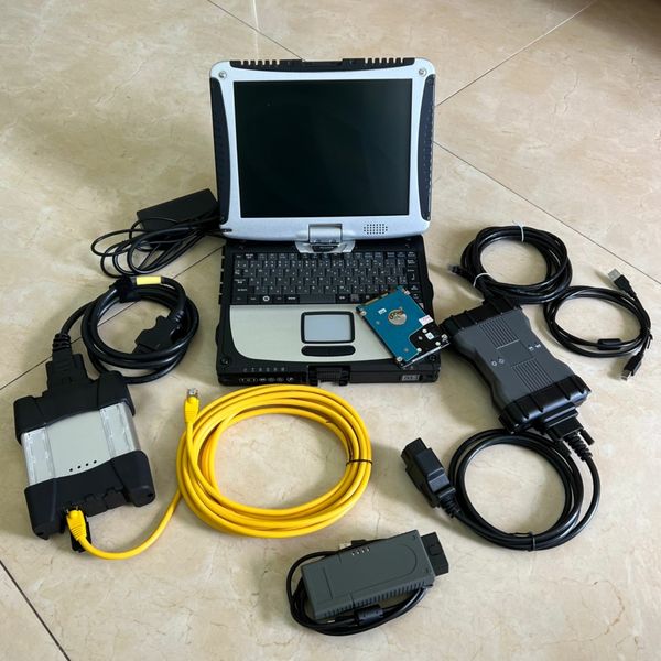 Strumenti di diagnosi automatica 3in1 MB Star C6 e Icom Next 6154 con SW in HDD da 2 TB + 90% nuovo laptop CF-19 CF19 Toughbook pronto per l'uso