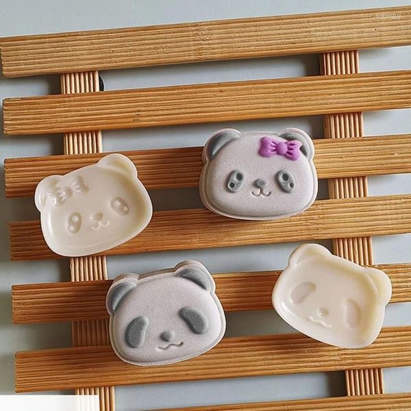 Pişirme Araçları Çin Panda Mooncake Kalıp 30G DIY El Basınç Fondan Ay Kek Küfü Pres Kurabiye Kesiciler Aracı Y5GB