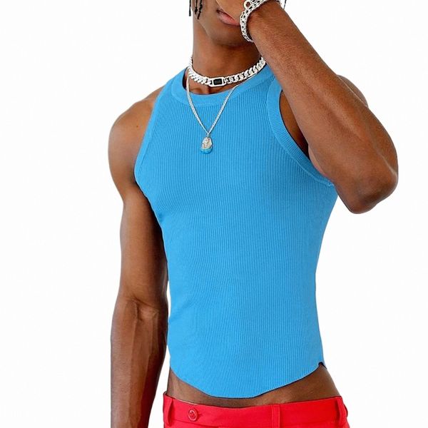 Mens Underwear Sleevel Regata Respirável Sólida Muscle Vest Undershirts Esporte T-Shirt Men'S Vest Bodybuilding Regatas q7vL #