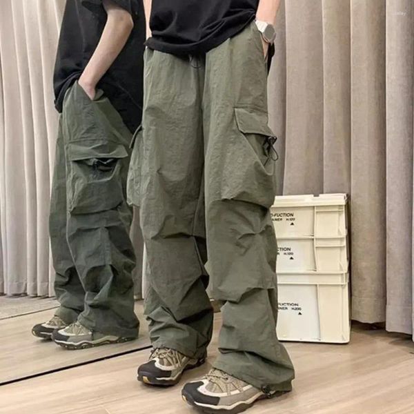 Pantaloni da uomo Tasca sicura Pantaloni da lavoro da uomo Street Style Cargo con tasche multiple Vita elastica ampia per l'hip hop