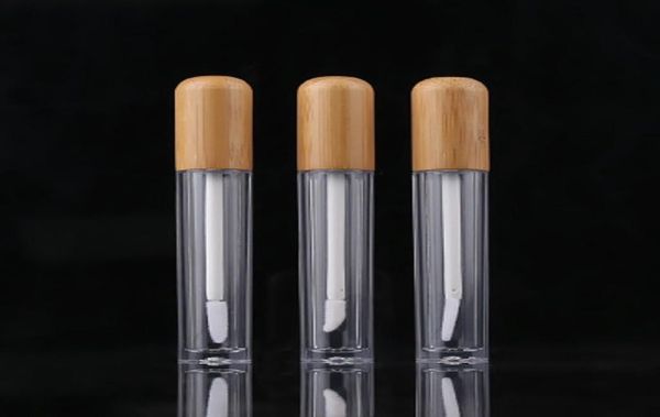 Bottiglia di imballaggio per lucidalabbra vintage in bambù da 5 ml riutilizzabile Tubo per balsamo per labbra vuoto Contenitore cosmetico per imballaggio Pennello per labbra Tubi fai da te1429997