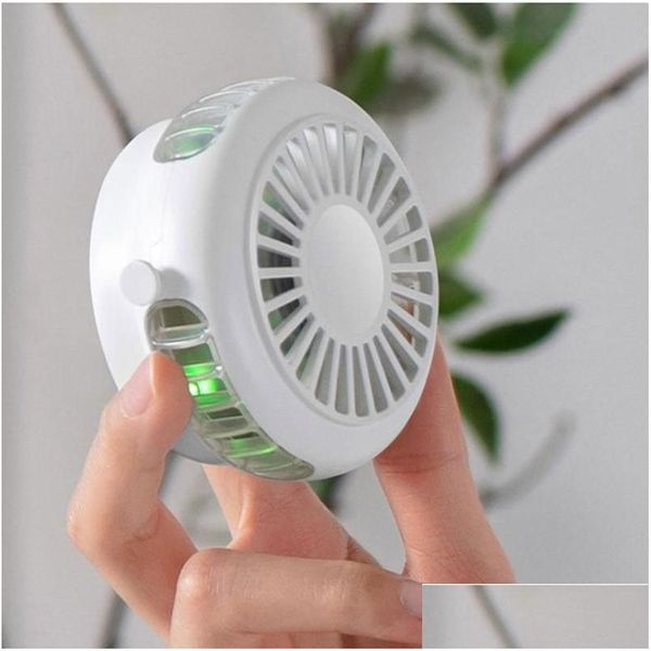 Ventilatori Giroscopio rotante Mini ventilatore portatile pigro collo appeso ricaricabile Colorf portatile USB piccolo silenzioso dispositivo di raffreddamento estivo gadget consegna a goccia Otxdo