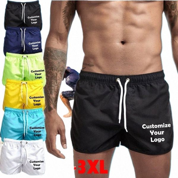 Personalizado venda quente tendências roupa de banho homem verão shorts ginásio shorts homens fitn casual calças frescas masculino jogging praia curto h4lH #