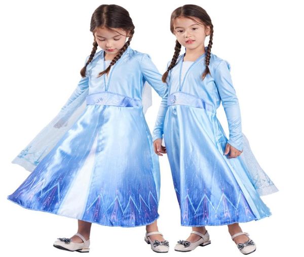 Детское платье, кружевное сетчатое платье для маленьких девочек, сценический костюм для косплея, детская одежда, зимнее платье Снежной королевы, праздничные платья на Хэллоуин, 067734597