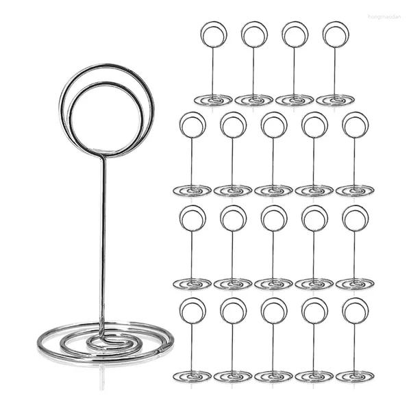 Porta numeri da tavolo con fiori decorativi 20 pezzi - Supporti segnaposto da 3,35 pollici per ricevimenti di laurea per feste di matrimonio D