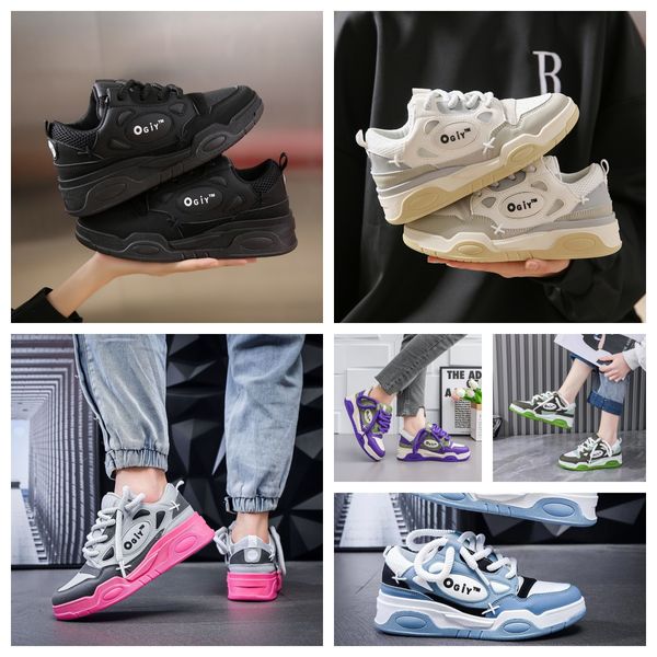 Дизайнерская обувь, кроссовки на платформе со шнуровкой, мужские черно-белые мужские женские повседневные туфли GAI, размер 35-45, модельные туфли, комфорт, бесплатная доставка