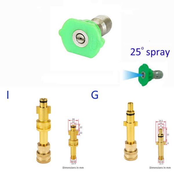 Verbesserter Hochdruckreiniger-Schnellanschluss 1/4 Zoll zum Spritzpistolenstab, Lanzen-Bajonett-Adapter, 1/4 Zoll Schnelltrennkupplung für Karcher