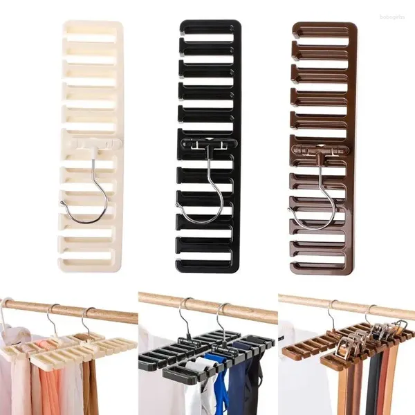 Haken Krawatte Gürtel Lagerung Rack Organizer Platz Saver Tops BH Rotierenden Kleiderbügel Halter Hause 3 Farben