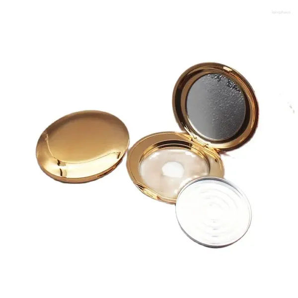 Garrafas de armazenamento 20pcs caixa de pó de ouro embalagem cosmética vazia blush lipthick compacta caixa recarregável recipientes de sombra com espelho