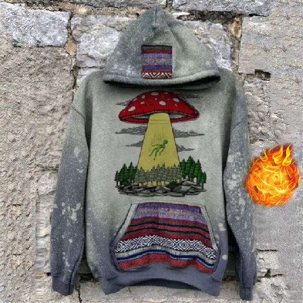 Herbst und Winter, Ölgemälde, Graffiti-Stil, 3D-gedruckter Kapuzenpullover, lässige Pulloverjacke, Herrenbekleidung