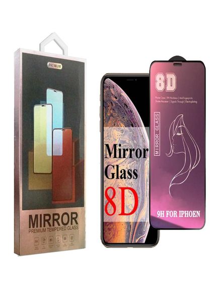 8D Mirror Beauty gehärtetes Glas für iPhone 11 Pro XS MAX XR Displayschutzfolie für iPhone 8 7 6 Plus mit Einzelhandelsverpackung 4703260