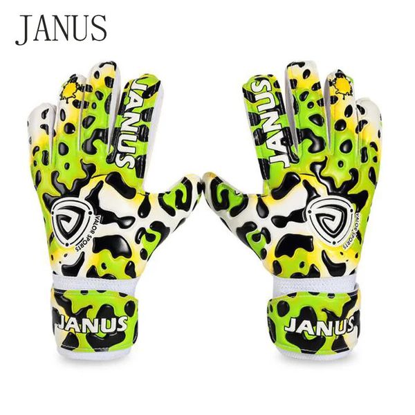 Janus tamanho 37 estilo crianças proteção de dedo luvas de futebol profissional crianças leopardo goleiro de futebol 240318