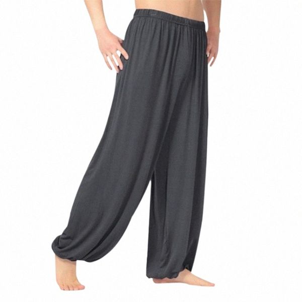 2023 Modal Men Pants Casual Baggy Hippie Yoga Harem Pants Summer Loose Respirável Casual Baggy Calças Corredores Sweatpants M6pA #