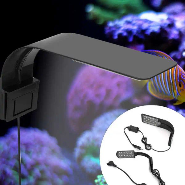 Beleuchtung Aquarium Aquarium Licht Mini LED Wasserdicht Clip Licht Wasser Pflanzen Beleuchtung Lampe Zubehör EU Stecker 220V Unterwasser Lichter