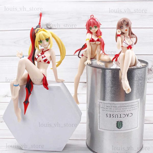 Figuras de brinquedo de ação 3 estilo Sexy Bikini Girl Yuuki Asuna Action Figure Anime Coleção Periféricos Boneca Modelo Bonito Brinquedos Enfeites de Carro T240325